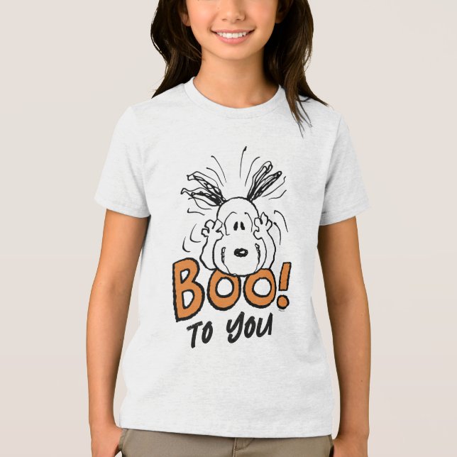 Erdnüsse | Snoopy Boo Tri-Blend Shirt (Vorderseite)