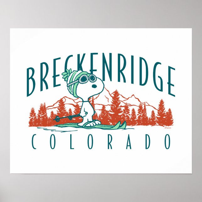 Erdnüsse | Snoopy Breckenridge Colorado Poster (Vorne)