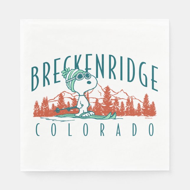 Erdnüsse | Snoopy Breckenridge Colorado Serviette (Vorderseite)