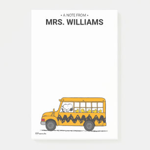 Erdnüsse   Snoopy-Busfahrer Post-it Klebezettel