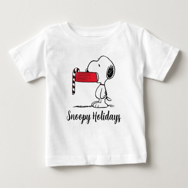 Erdnüsse | Snoopy Candy Cane Food Disc Baby T-shirt (Vorderseite)