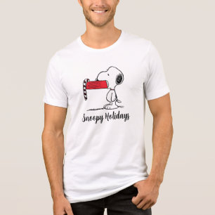 Erdnüsse Snoopy Candy Cane Food Disc Tri-Blend Shirt