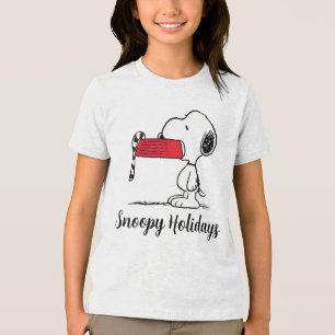 Erdnüsse   Snoopy Candy Cane Food Disc Tri-Blend Shirt