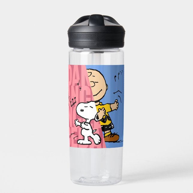 Erdnüsse | Snoopy & Charlie Brown Halbtanz Trinkflasche (Vorderseite)