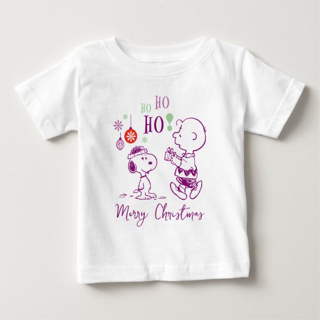 Erdnüsse | Snoopy & Charlie Brown Ho Ho Ho Ho Baby T-shirt (Vorderseite)