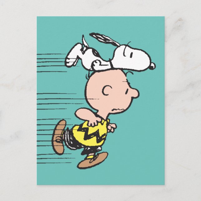Erdnüsse | Snoopy & Charlie Brown Run Postkarte (Vorderseite)