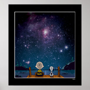 Erdnüsse   Snoopy & Charlie Brown Star Watching Poster