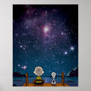 Erdnüsse   Snoopy & Charlie Brown Star Watching Poster