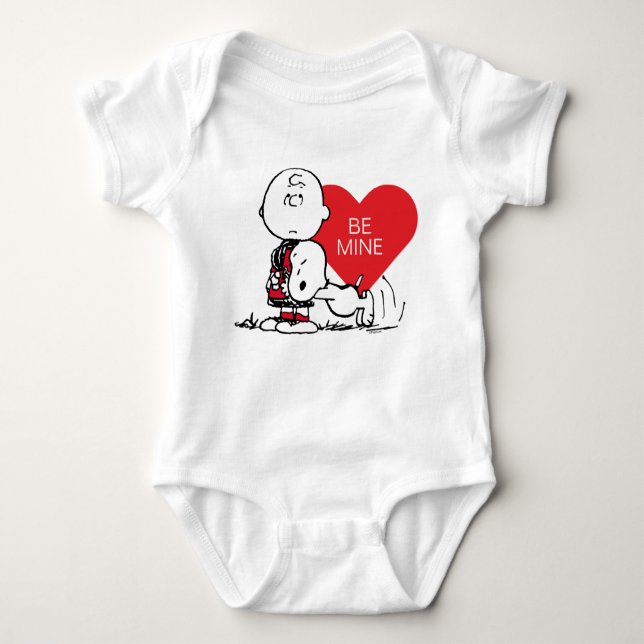 Erdnüsse | Snoopy & Charlie Brown Valentine Baby Strampler (Vorderseite)