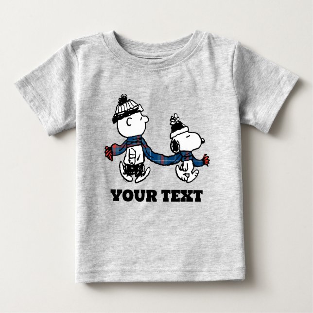 Erdnüsse | Snoopy & Charlie Brown Winter Scarf Baby T-shirt (Vorderseite)