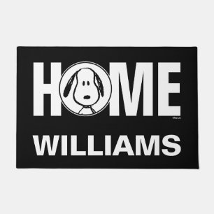 Erdnüsse   Snoopy Circle   PERSONALISIERT Fußmatte