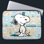 Erdnüsse | Snoopy-Comic-Muster Laptopschutzhülle<br><div class="desc">Snoopy ist der liebliche Beagle von Charlie Brown im Comic-Streifen Peanuts von Charles M. Schulz. Karo in diesem niedlichen Peanuts-Design mit Snoopy auf einem Comic Stripmuster.</div>