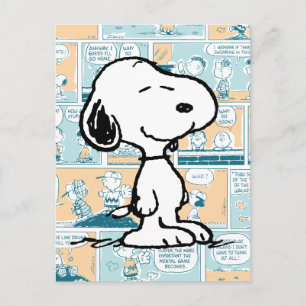 Erdnüsse   Snoopy-Comic-Muster Postkarte