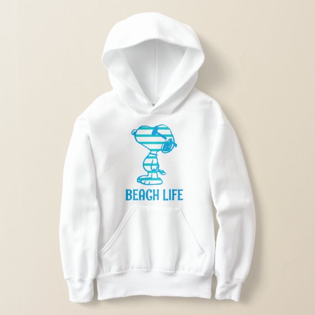 Erdnüsse | Snoopy Cyan Stripes Sonnenbrille Hoodie (Ablage )