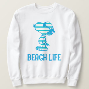 Erdnüsse   Snoopy Cyan Stripes Sonnenbrille Sweatshirt
