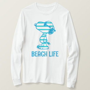 Erdnüsse   Snoopy Cyan Stripes Sonnenbrille T-Shirt