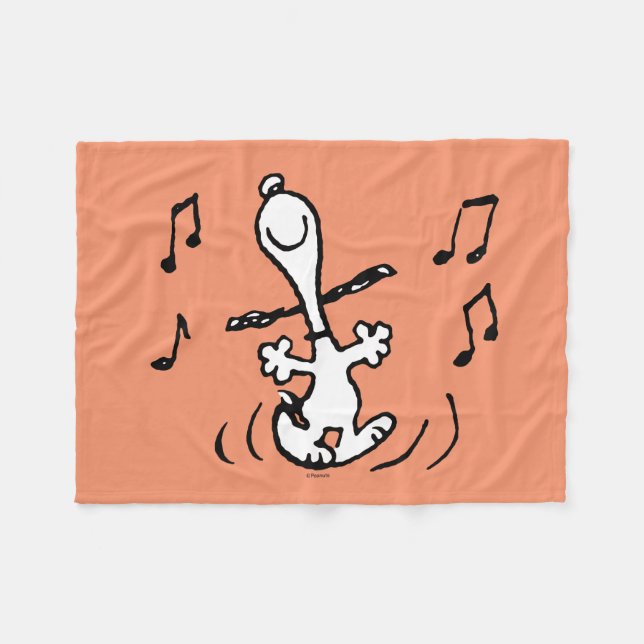 Erdnüsse | Snoopy Dancing Fleecedecke (Vorderseite (Horizontal))