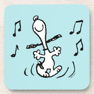 Erdnüsse   Snoopy Dancing Getränkeuntersetzer