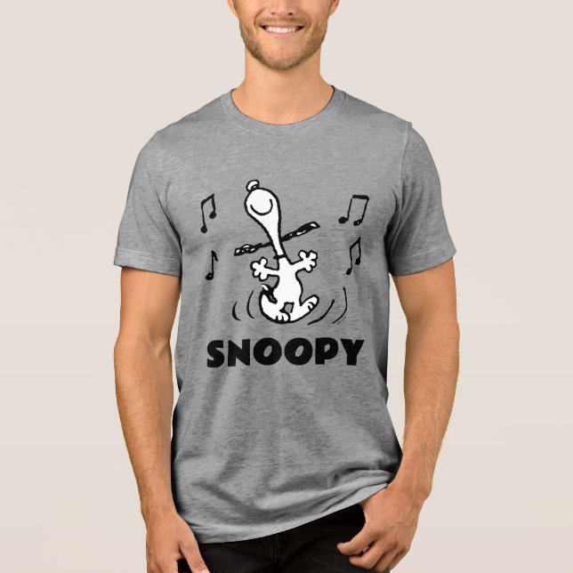 Erdnüsse | Snoopy Dancing Tri-Blend Shirt (Vorderseite)