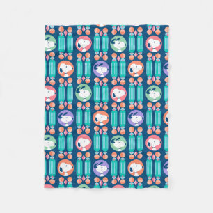 Erdnüsse   Snoopy Dark Blue Deko Dreams Pattern Fleecedecke