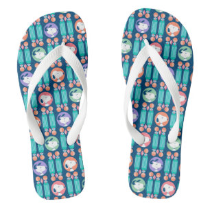 Erdnüsse   Snoopy Dark Blue Deko Dreams Pattern Flip Flops