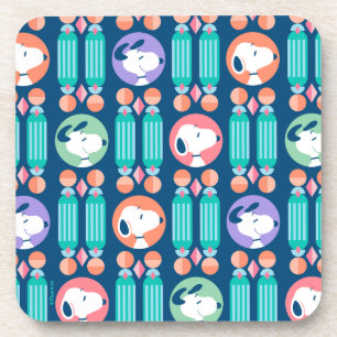 Erdnüsse   Snoopy Dark Blue Deko Dreams Pattern Getränkeuntersetzer