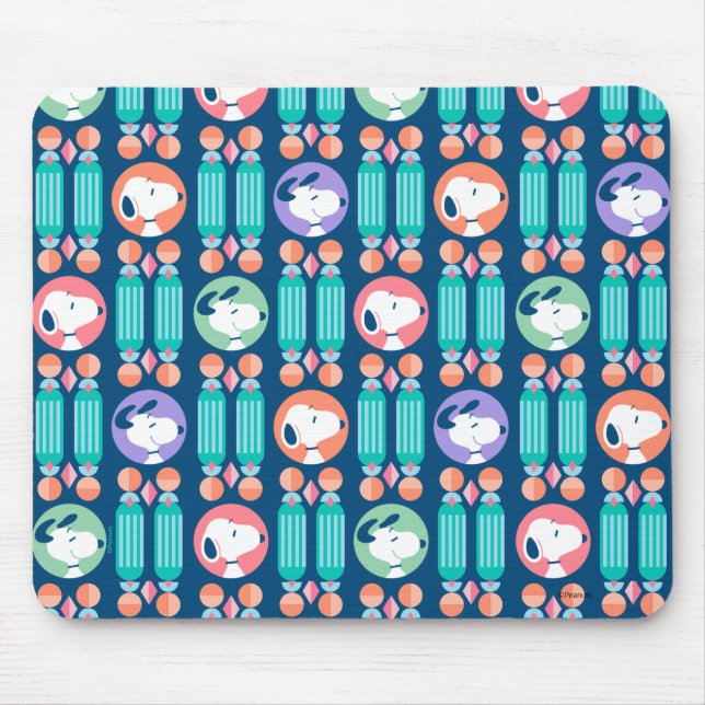 Erdnüsse | Snoopy Dark Blue Deko Dreams Pattern Mousepad (Vorne)