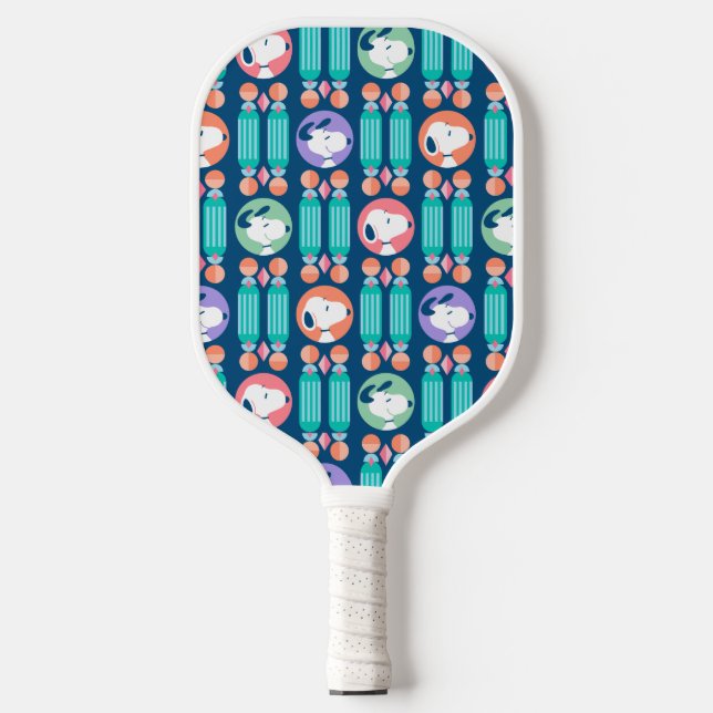 Erdnüsse | Snoopy Dark Blue Deko Dreams Pattern Pickleball Schläger (Vorderseite)