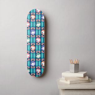 Erdnüsse Snoopy Dark Blue Deko Dreams Pattern Skateboard