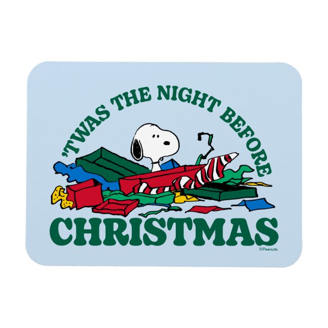 Erdnüsse | Snoopy 'Das war die Nacht vor Weihnacht Magnet (Horizontal)