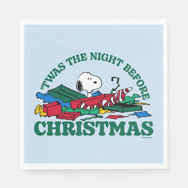 Erdnüsse | Snoopy 'Das war die Nacht vor Weihnacht Serviette