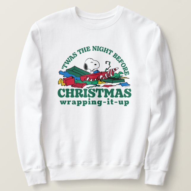 Erdnüsse | Snoopy 'Das war die Nacht vor Weihnacht Sweatshirt (Design vorne)