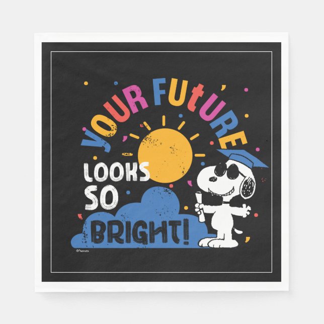 Erdnüsse Snoopy Deine Zukunft sieht so hell aus Serviette (Vorderseite)