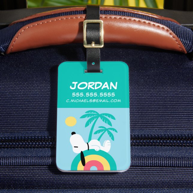 Erdnüsse | Snoopy Deko Dreams Club Paradiso Gepäckanhänger (Vorderseite Insitu 2)