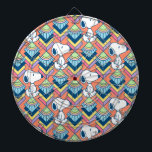 Erdnüsse | Snoopy Deko Dreams Pattern Dartscheibe<br><div class="desc">Karo dieses Art-Déco-Erdnussmuster mit Snoopy.</div>