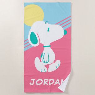 Erdnüsse Snoopy Deko Dreams Sun Name hinzufüge Strandtuch
