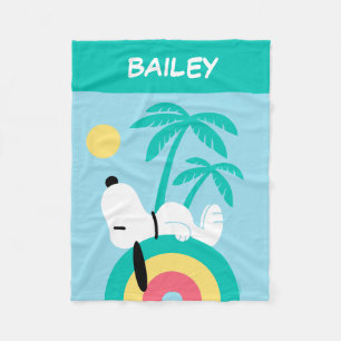 Erdnüsse Snoopy-Deko Name hinzufügen Fleecedecke