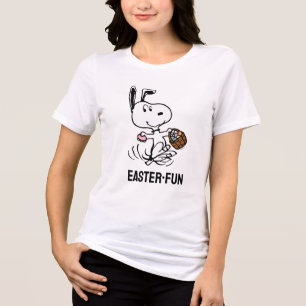 Erdnüsse   Snoopy der Osterfest Beagle Tri-Blend Shirt