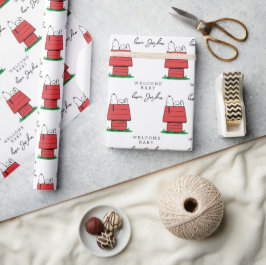 Erdnüsse | Snoopy Dog House| Babydusche Geschenkpapier