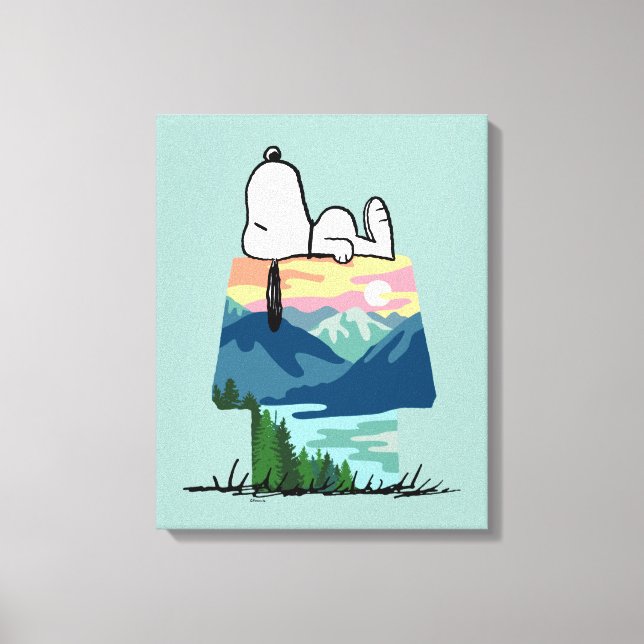 Erdnüsse | Snoopy Dog House Go Wild Leinwanddruck (Vorderseite)