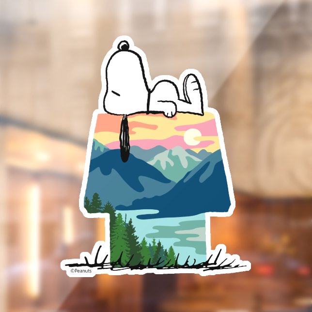 Erdnüsse | Snoopy Dog House Sunrise Fensteraufkleber (Blatt 2)