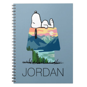 Erdnüsse   Snoopy Dog House Sunrise   Name hinzufü Notizblock