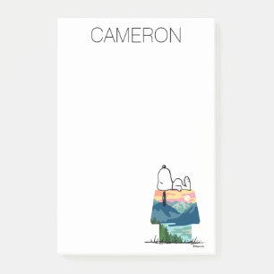 Erdnüsse   Snoopy Dog House Sunrise Post-it Klebezettel