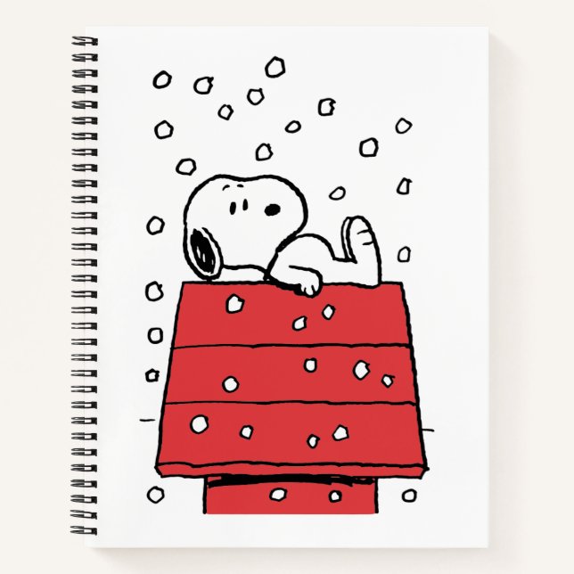 Erdnüsse | Snoopy Doghouse Snowflakes Notizbuch (Vorderseite)