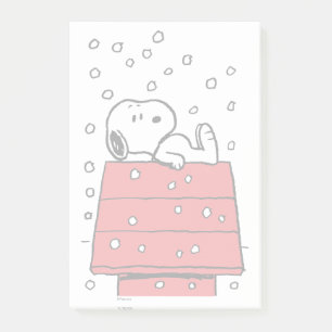 Erdnüsse   Snoopy Doghouse Snowflakes Post-it Klebezettel