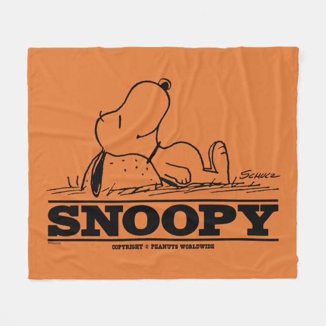 Erdnüsse | Snoopy-Erholung Fleecedecke (Vorderseite (Horizontal))