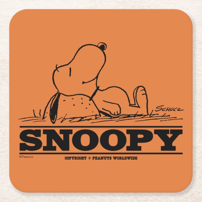 Erdnüsse | Snoopy-Erholung Rechteckiger Pappuntersetzer (Vorderseite)