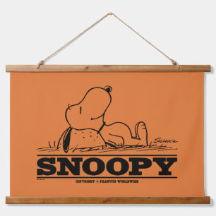 Erdnüsse Snoopy-Erholung Wandteppich Mit Holzrahmen