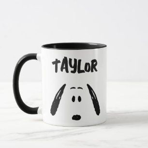 Erdnüsse   Snoopy Face   Name hinzufügen Tasse