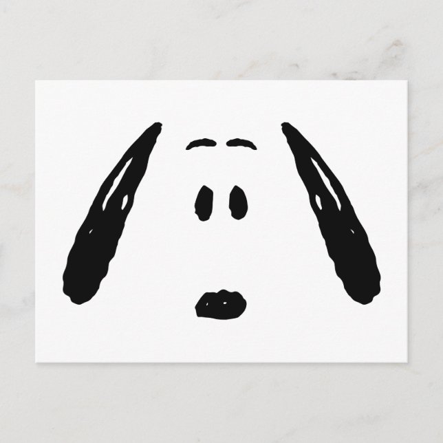 Erdnüsse | Snoopy Face Postkarte (Vorderseite)